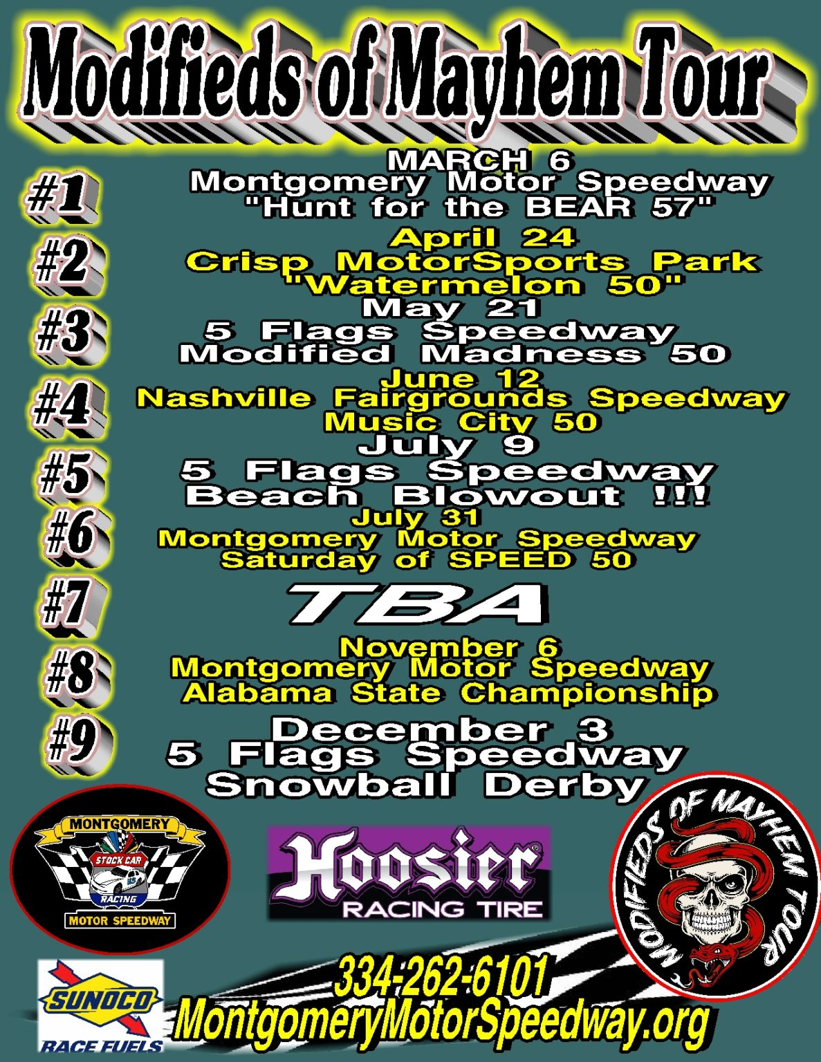 Schedule Montgomery Motor Speedway