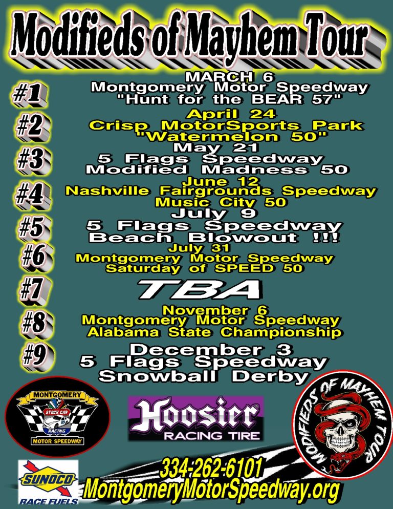 Schedule – Montgomery Motor Speedway