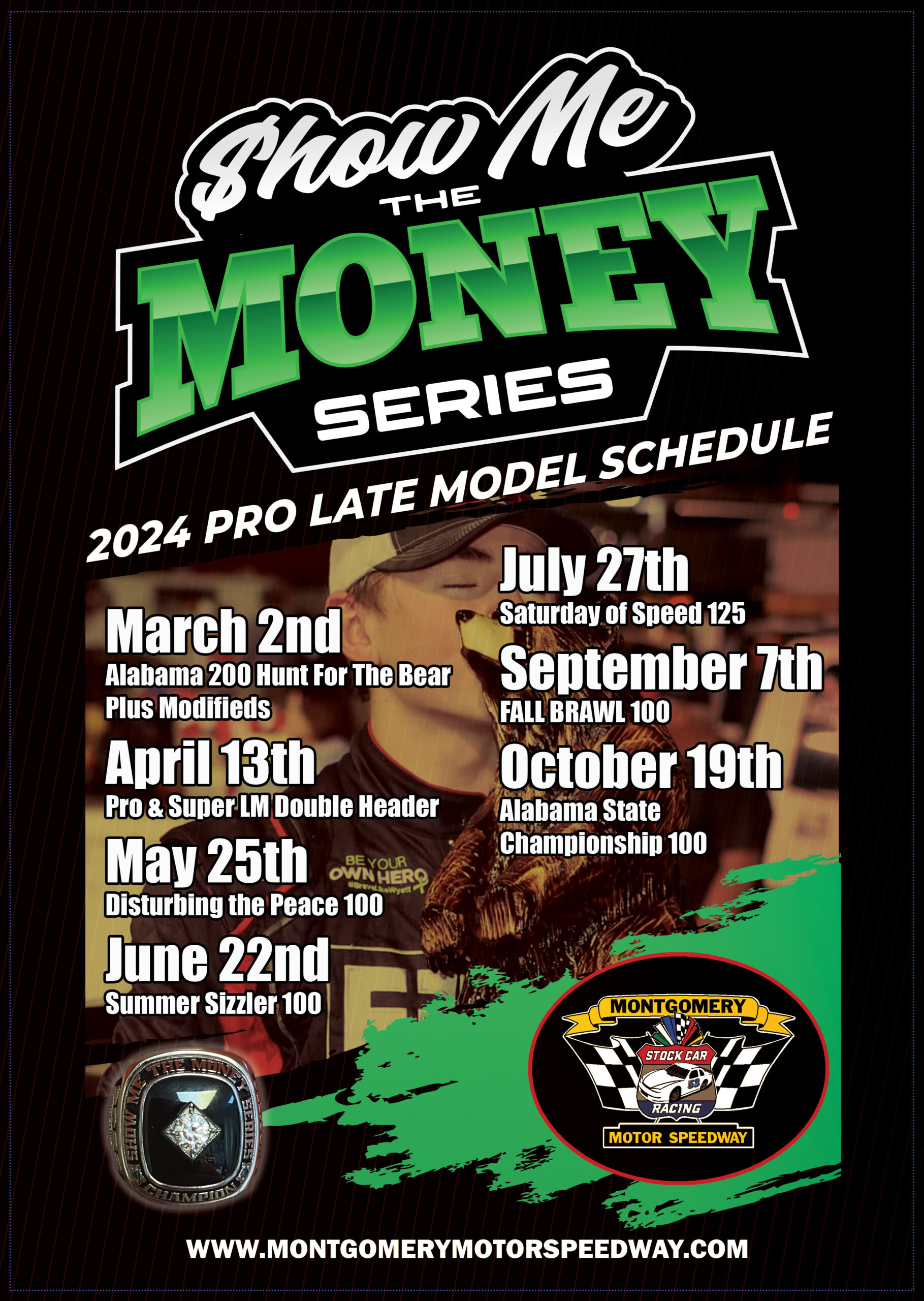 2024 Show me the MONEY Schedule Montgomery Motor Speedway